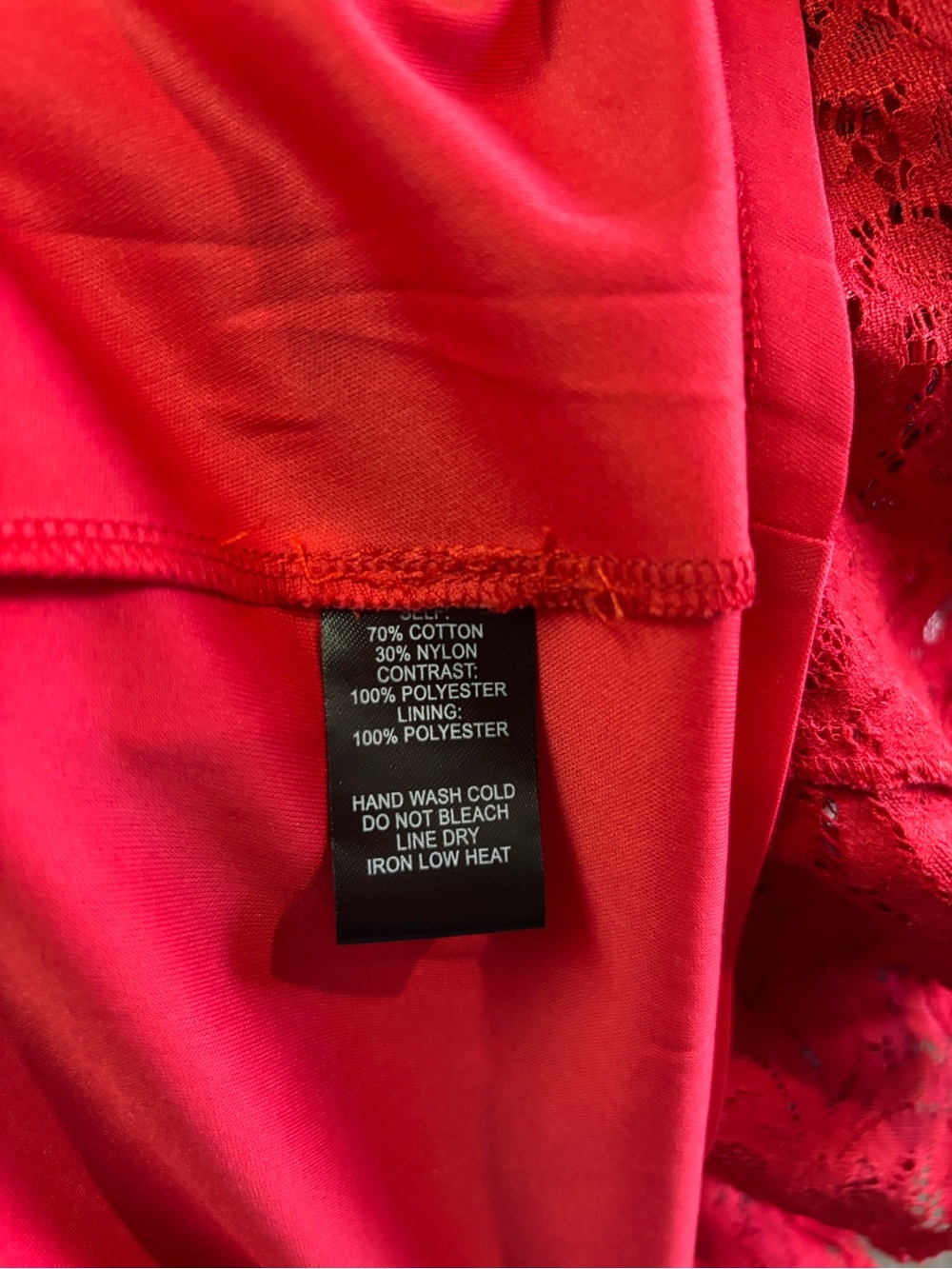Lulu's Red Lace V-Neck Mini Dress - Picture 6 of 6